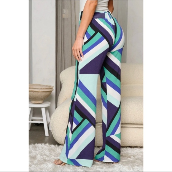 1 LEFT! Blue Palazzo Pants - Picture 2 of 5